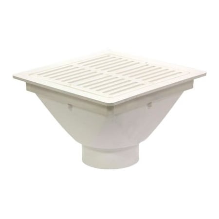 Josam Company Josam FS-943 PVC Floor Sink w/Full Grate, Dome Strainer & 3" Solvent Weld Outlet for SCH 40 PVC Pipe FS-943